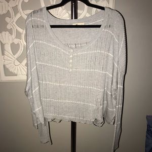 Cropped Distressed style sweater